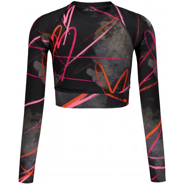  Top funcțional pentru femei cu mâneci lungi premium ALTISPORT VOJ/ALW082TR04 NEGRU 
