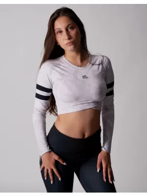 Top funcțional pentru femei cu mâneci lungi premium ALTISPORT VOJ/ALW096TR04 ALB
