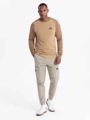 Pulover pentru bărbați OMBRE OM-SWSW-0121 MARO