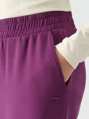 Pantalonii pentru doamne 4F WSS25TTROF1011 VIOLET ÎNTUNECAT