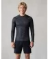 Tricou de compresie funcțională pentru bărbați cu premium cu mânecă lungă ALTISPORT VOJ/ALM095TR03 NEGRU