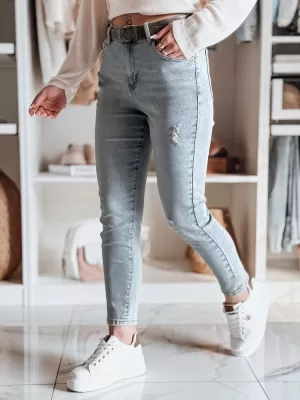 Pantalonii pentru doamne DSTREET MIXFELL UY2418 ALBASTRU