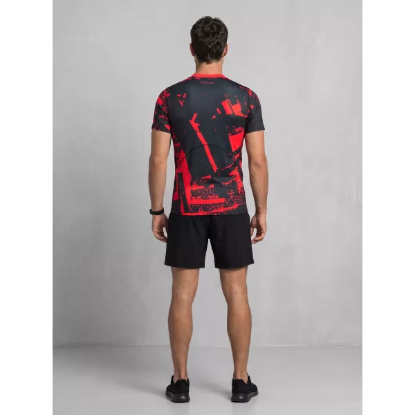  Tricou de compresie funcțională pentru bărbați cu premiu cu mânecă scurtă ALTISPORT VOJ/ALM079TR04 NEGRU -D 