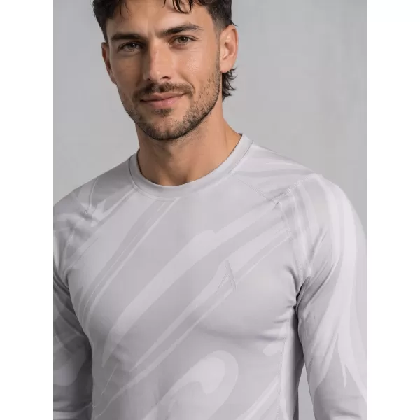  Tricou de compresie funcțională pentru bărbați cu premium cu mânecă lungă ALTISPORT VOJ/ALM072TR03 GRI 
