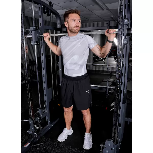  Tricou de compresie funcțională pentru bărbați cu premiu cu mânecă scurtă ALTISPORT VOJ/ALM072TR04 GRI 