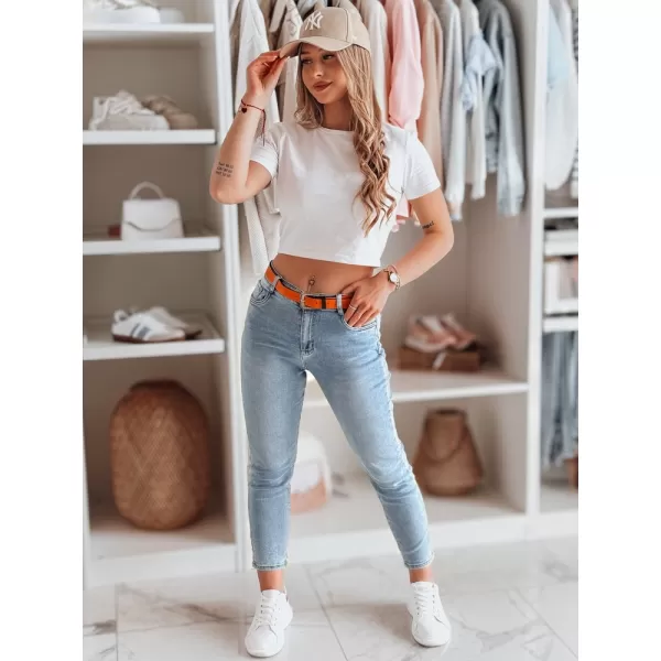  Pantalonii pentru doamne DSTREET CURVITA UY2471 ALBASTRU 