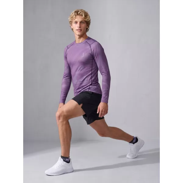  Tricou de compresie funcțională pentru bărbați cu premium cu mânecă lungă ALTISPORT VOJ/ALM072TR03 VIOLET 