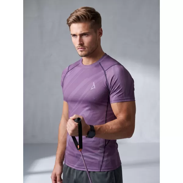  Tricou de compresie funcțională pentru bărbați cu premiu cu mânecă scurtă ALTISPORT VOJ/ALM072TR04 VIOLET 