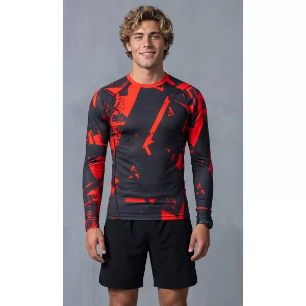  Tricou de compresie funcțională pentru bărbați cu premium cu mânecă lungă ALTISPORT VOJ/ALM079TR03 NEGRU -D 