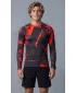 Tricou de compresie funcțională pentru bărbați cu premium cu mânecă lungă ALTISPORT VOJ/ALM079TR03 NEGRU -D