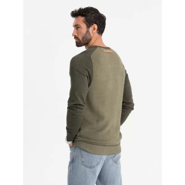  Pulover pentru bărbați OMBRE OM-SWSW-0121 MĂSLIN 
