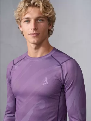 Tricou de compresie funcțională pentru bărbați cu premium cu mânecă lungă ALTISPORT VOJ/ALM072TR03 VIOLET