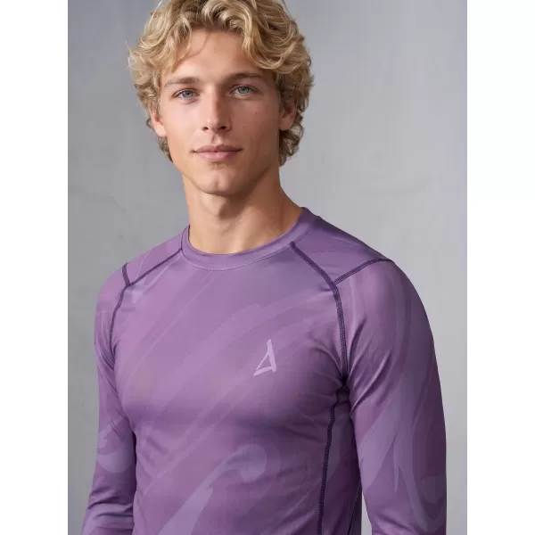  Tricou de compresie funcțională pentru bărbați cu premium cu mânecă lungă ALTISPORT VOJ/ALM072TR03 VIOLET 