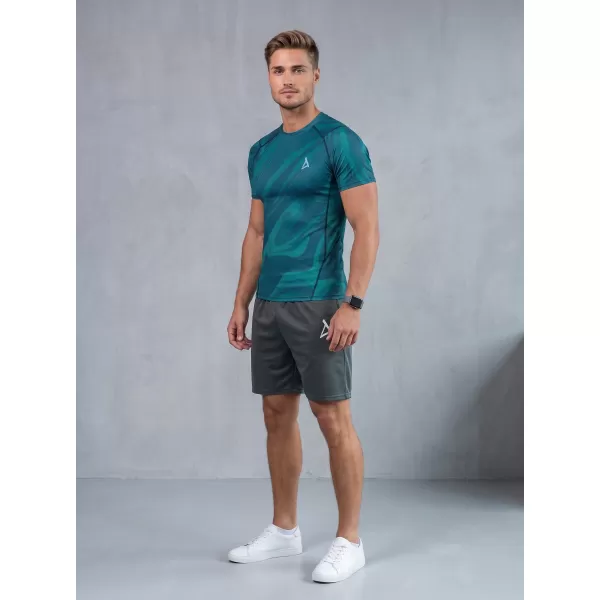  Tricou de compresie funcțională pentru bărbați cu premiu cu mânecă scurtă ALTISPORT VOJ/ALM072TR04 KEROSEN 