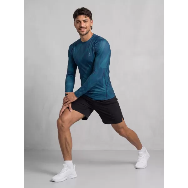  Tricou de compresie funcțională pentru bărbați cu premium cu mânecă lungă ALTISPORT VOJ/ALM072TR03 KEROSEN 