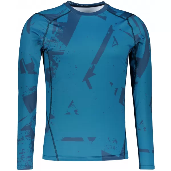  Tricou de compresie funcțională pentru bărbați cu premium cu mânecă lungă ALTISPORT VOJ/ALM079TR03 ALBASTRU 