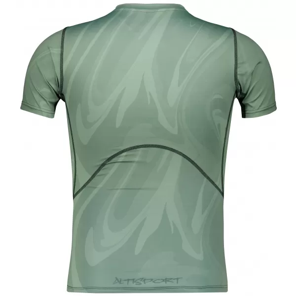  Tricou de compresie funcțională pentru bărbați cu premiu cu mânecă scurtă ALTISPORT VOJ/ALM072TR04 VERDE 