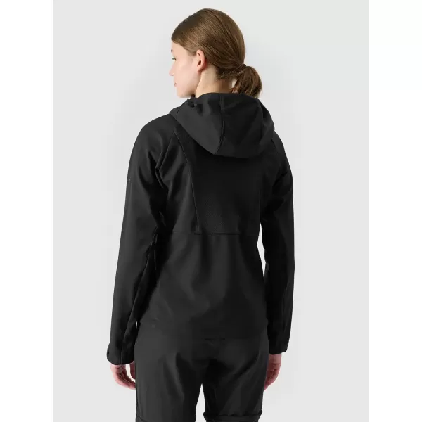  Geacă de softshell pentru femei 4F WSS25TSOFF315 NEGRU ADÂNC 