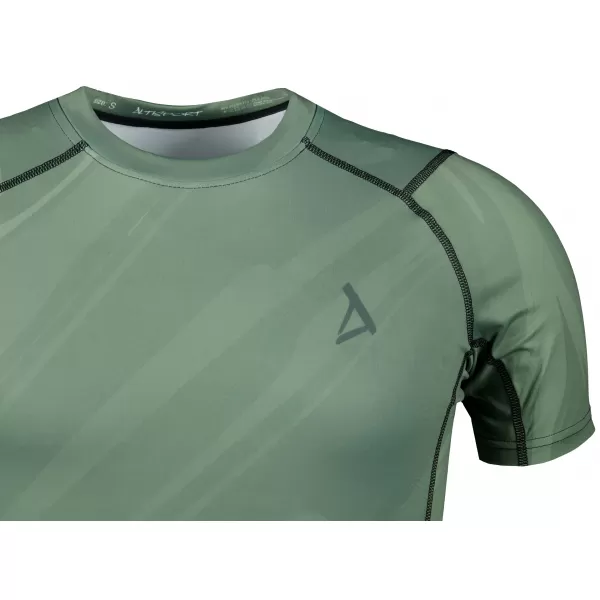  Tricou de compresie funcțională pentru bărbați cu premiu cu mânecă scurtă ALTISPORT VOJ/ALM072TR04 VERDE 