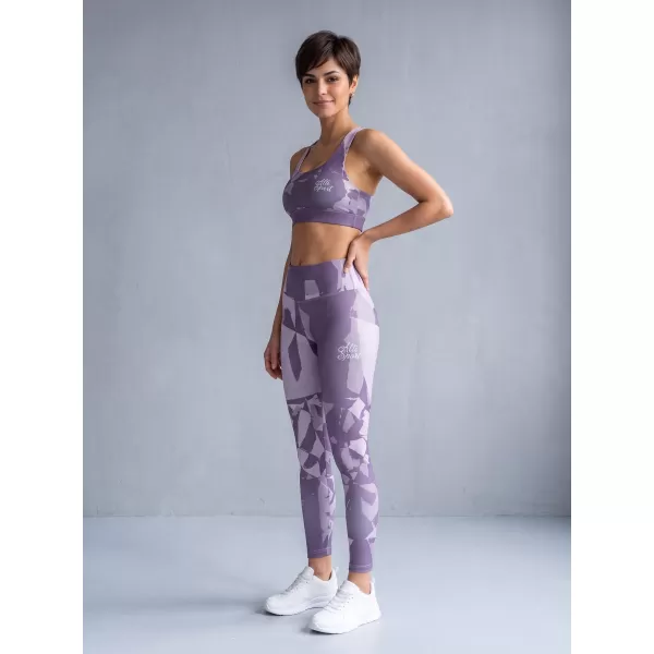  Premium de sutien sport pentru femei ALTISPORT VOJ/ALW080POD01 GRI-VIOLETĂ 