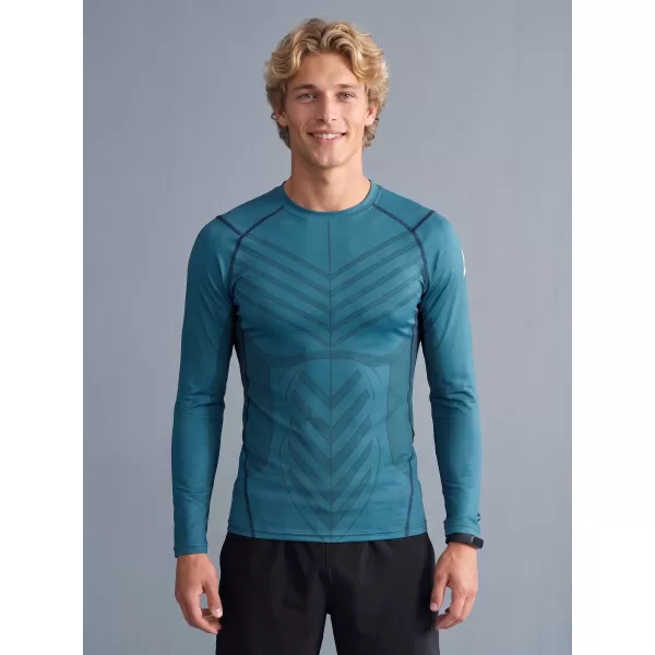  Tricou de compresie funcțională pentru bărbați cu premium cu mânecă lungă ALTISPORT VOJ/ALM095TR03 KEROSEN 
