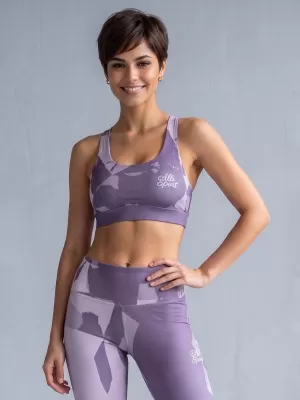 Premium de sutien sport pentru femei ALTISPORT VOJ/ALW080POD01 GRI-VIOLETĂ