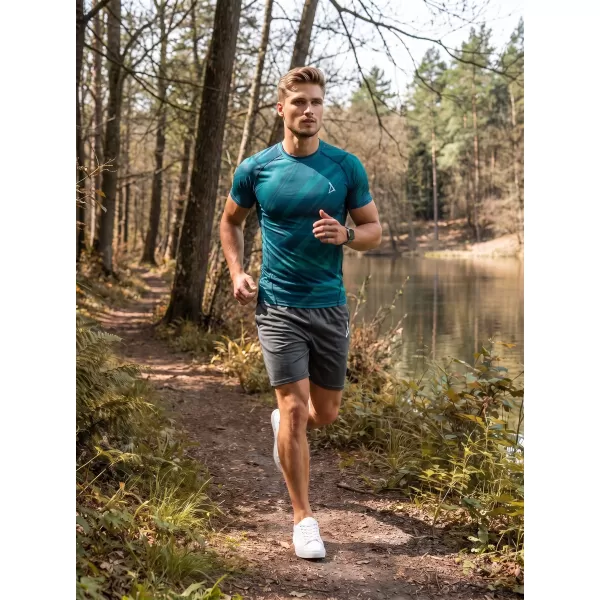  Tricou de compresie funcțională pentru bărbați cu premiu cu mânecă scurtă ALTISPORT VOJ/ALM072TR04 KEROSEN 