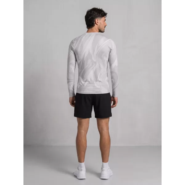  Tricou de compresie funcțională pentru bărbați cu premium cu mânecă lungă ALTISPORT VOJ/ALM072TR03 GRI 