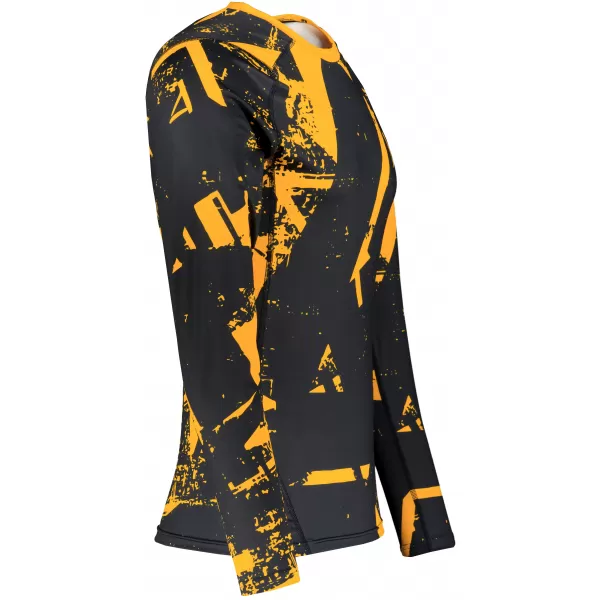  Tricou de compresie funcțională pentru bărbați cu premium cu mânecă lungă ALTISPORT VOJ/ALM079TR03 NEGRU -YELLOW 