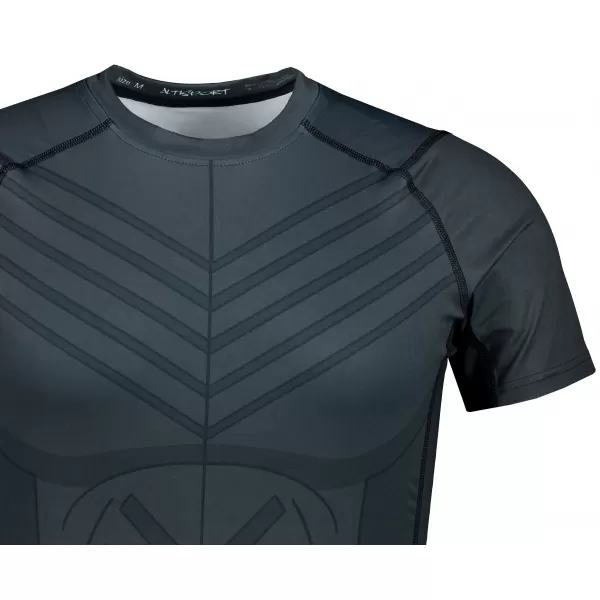  Tricou de compresie funcțională pentru bărbați cu premiu cu mânecă scurtă ALTISPORT VOJ/ALM095TR04 NEGRU 