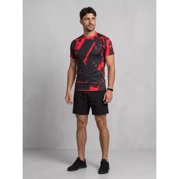  Tricou de compresie funcțională pentru bărbați cu premiu cu mânecă scurtă ALTISPORT VOJ/ALM079TR04 NEGRU -D 
