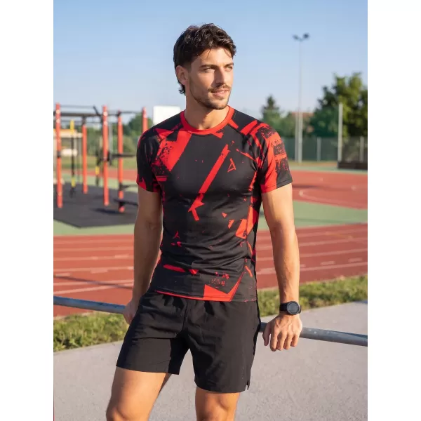  Tricou de compresie funcțională pentru bărbați cu premiu cu mânecă scurtă ALTISPORT VOJ/ALM079TR04 NEGRU -D 