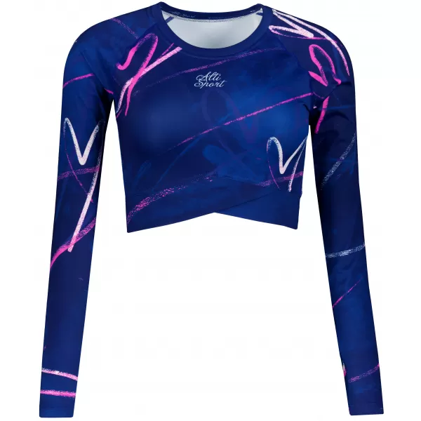  Top funcțional pentru femei cu mâneci lungi premium ALTISPORT VOJ/ALW082TR04 ALBASTRU ÎNCHIS 