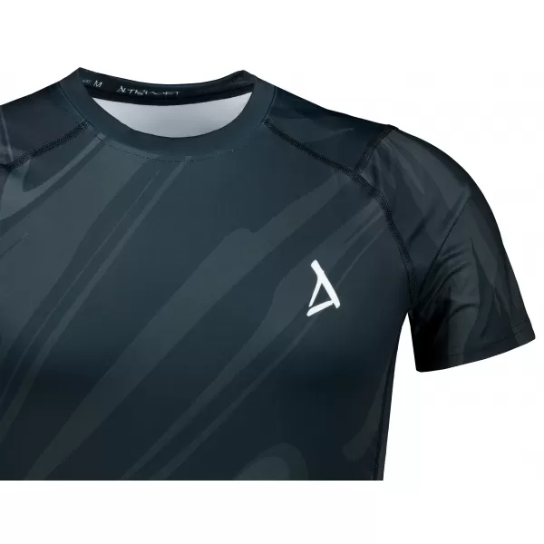  Tricou de compresie funcțională pentru bărbați cu premiu cu mânecă scurtă ALTISPORT VOJ/ALM072TR04 NEGRU 