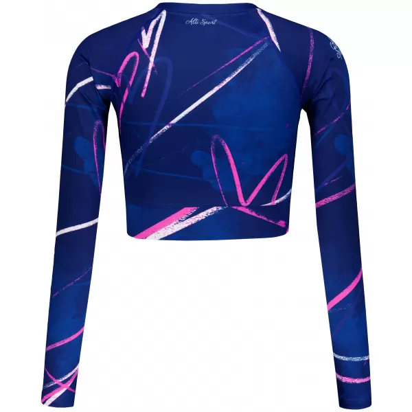  Top funcțional pentru femei cu mâneci lungi premium ALTISPORT VOJ/ALW082TR04 ALBASTRU ÎNCHIS 