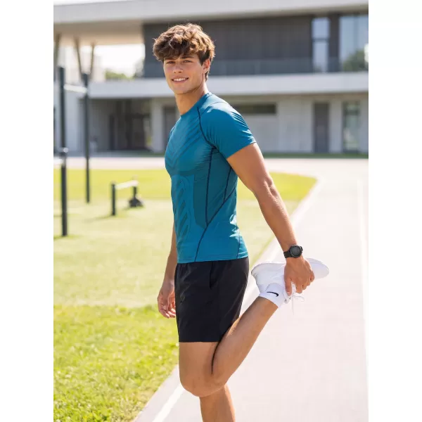  Tricou de compresie funcțională pentru bărbați cu premiu cu mânecă scurtă ALTISPORT VOJ/ALM095TR04 KEROSEN 