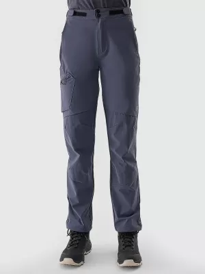 Pantalonii pentru doamne 4F WSS25TFTRF0797 ANTRACIT