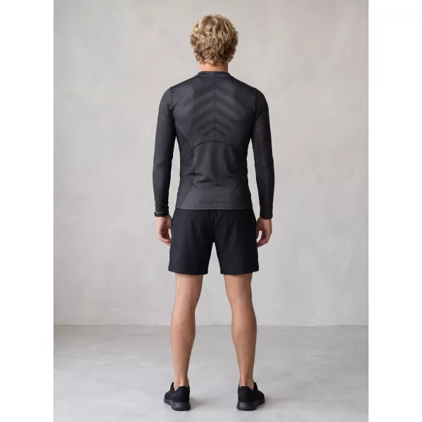  Tricou de compresie funcțională pentru bărbați cu premium cu mânecă lungă ALTISPORT VOJ/ALM095TR03 NEGRU 
