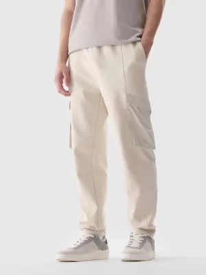 Pantaloni 4F WSS25TTROM0990 CREMĂ