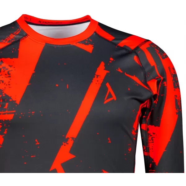  Tricou de compresie funcțională pentru bărbați cu premium cu mânecă lungă ALTISPORT VOJ/ALM079TR03 NEGRU -D 