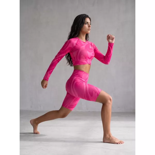  Top funcțional pentru femei cu mâneci lungi premium ALTISPORT VOJ/ALW072TR04 ROZ FIERBINTE 