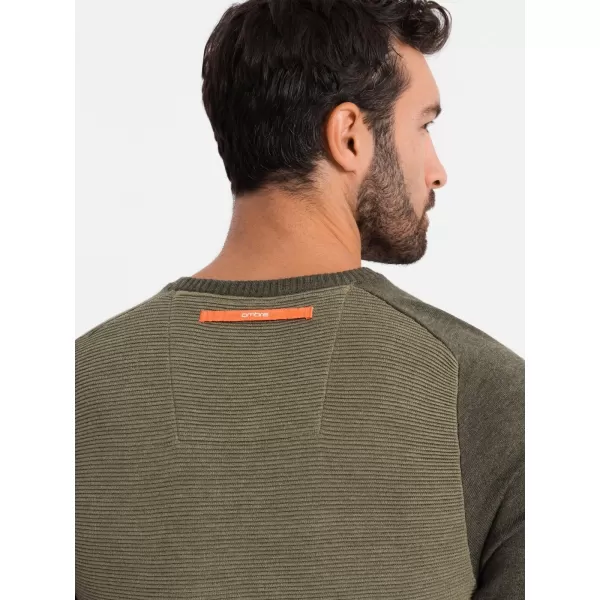  Pulover pentru bărbați OMBRE OM-SWSW-0121 MĂSLIN 