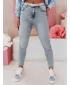 Pantalonii pentru doamne DSTREET SKINNEX UY2476 ALBASTRU
