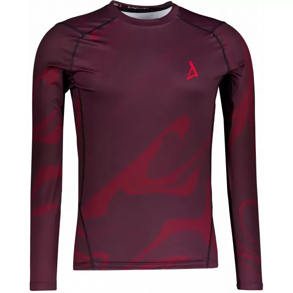  Tricou de compresie funcțională pentru bărbați cu premium cu mânecă lungă ALTISPORT VOJ/ALM072TR03 VIN ROȘU 