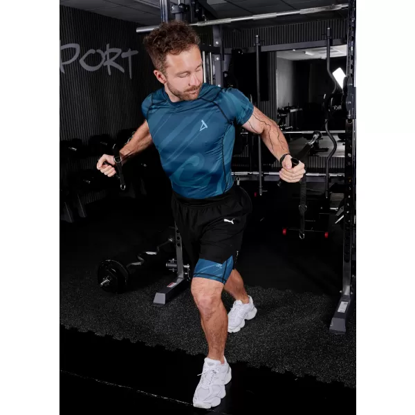  Tricou de compresie funcțională pentru bărbați cu premiu cu mânecă scurtă ALTISPORT VOJ/ALM072TR04 KEROSEN 