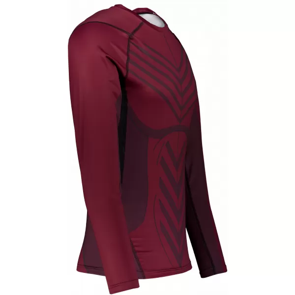  Tricou de compresie funcțională pentru bărbați cu premium cu mânecă lungă ALTISPORT VOJ/ALM095TR03 VIN ROȘU 