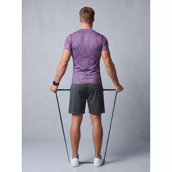  Tricou de compresie funcțională pentru bărbați cu premiu cu mânecă scurtă ALTISPORT VOJ/ALM072TR04 VIOLET 