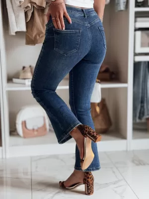 Pantalonii pentru doamne DSTREET LUSINIA UY2473 ALBASTRU