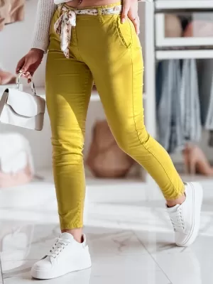 Pantalonii pentru doamne DSTREET ROSSALI UY2533 CARAMEL