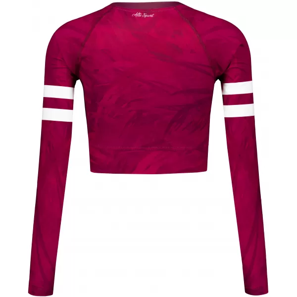  Top funcțional pentru femei cu mâneci lungi premium ALTISPORT VOJ/ALW096TR04 BURGUNDIA 